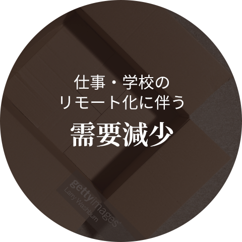 仕事・学校の リモート化に伴う 需要減少